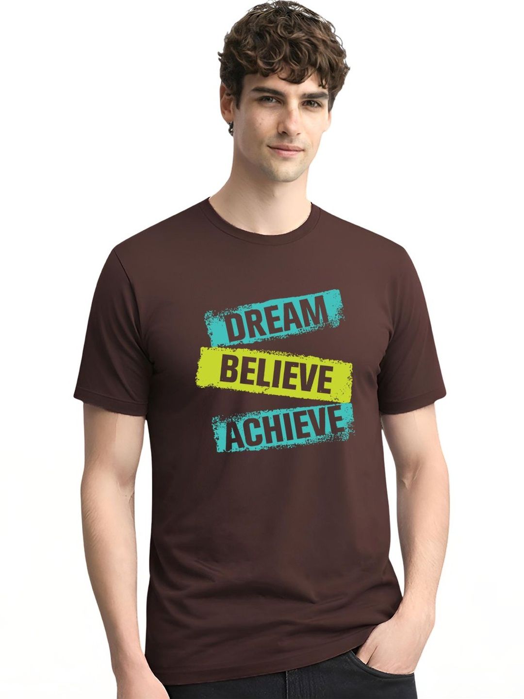 ADRO Men Typography Printed T-shirt