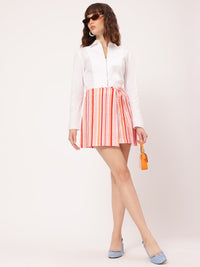 DressBerry Candy Class Striped Mini Skorts
