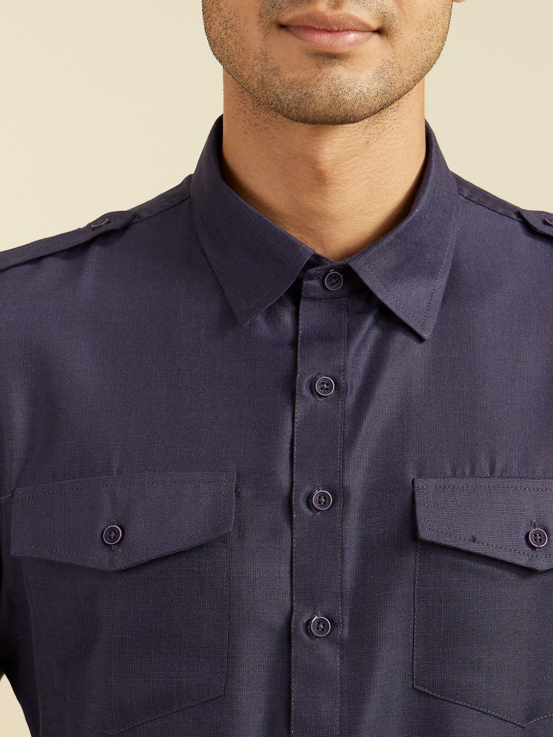 Diwas by Manyavar Shirt Collar Pathani Kurta