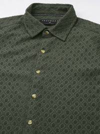 VASTRADO Men Classic Self Design Relaxed Fit Casual Shirt