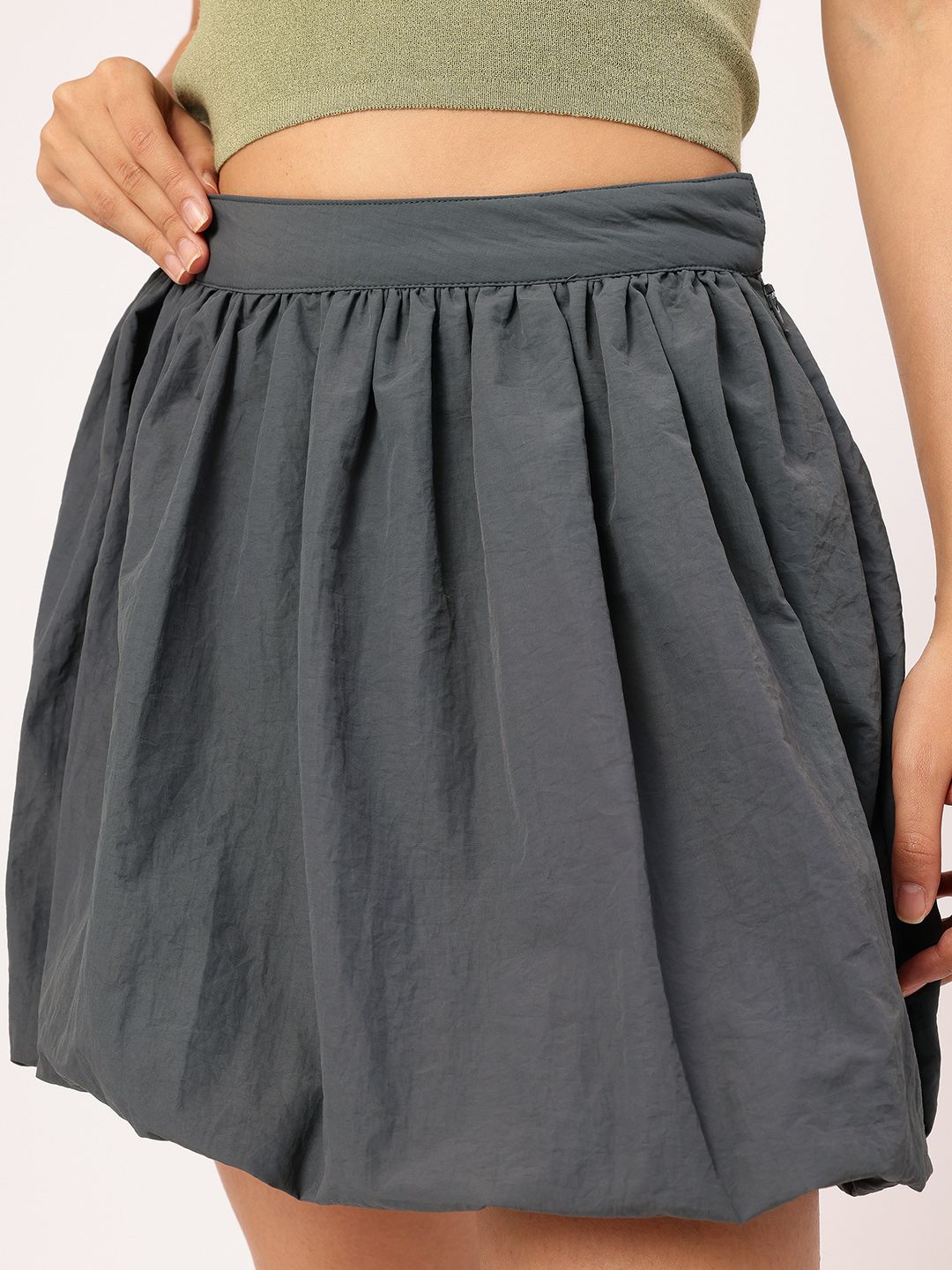 DressBerry Urban Boho Gathered Balloon Mini Skirt