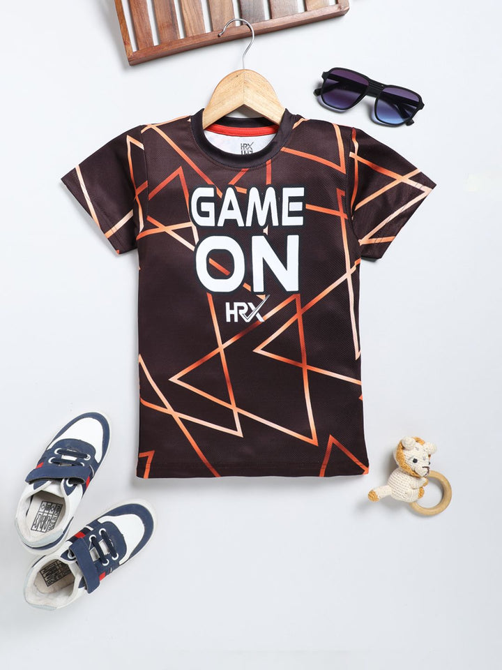 HRX by Hrithik Roshan Boys Geometric Printed T-shirt