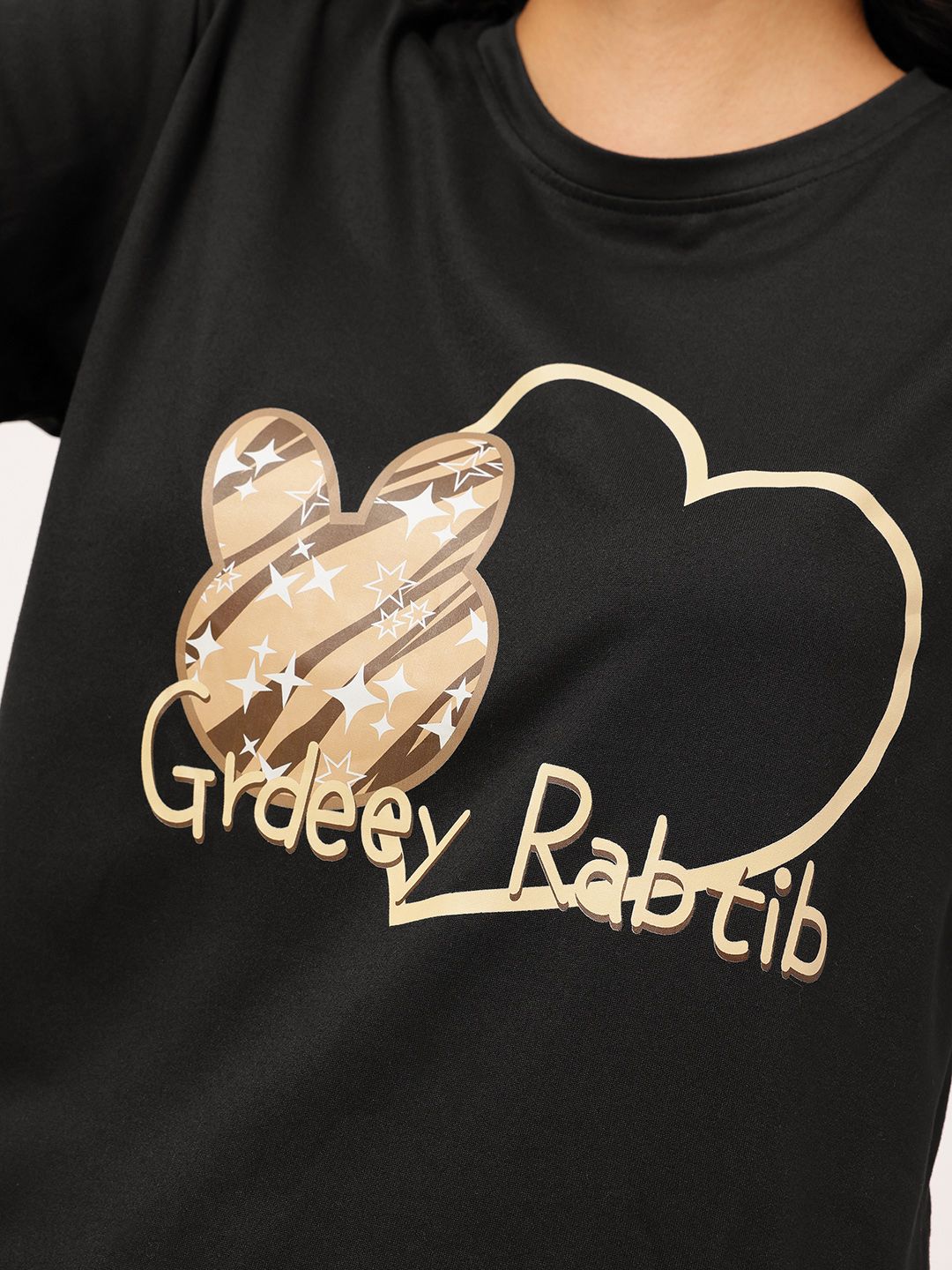 DressBerry Luxe Lounge Kooky Cartoon Printed Tee