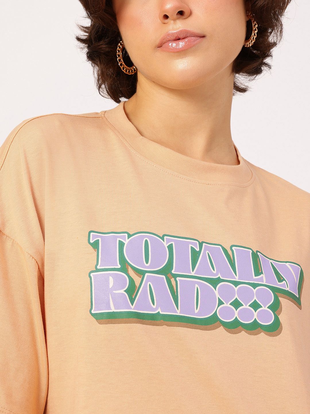 DressBerry Cool Vibes Printed Boxy Crop T-shirt