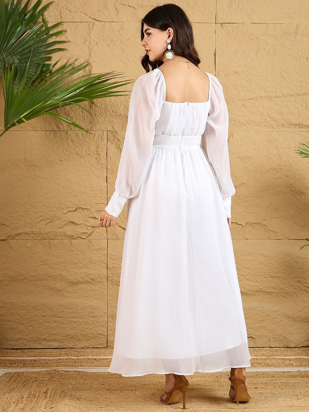 Berrylush Women Gathered  A-Line Maxi Dress
