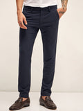 THE BEAR HOUSE Men Slim Fit Chinos Trousers