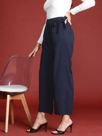 all about you Women Textured Cropped Trousers