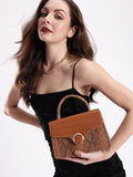 DressBerry Snake Skin Textured Satchel
