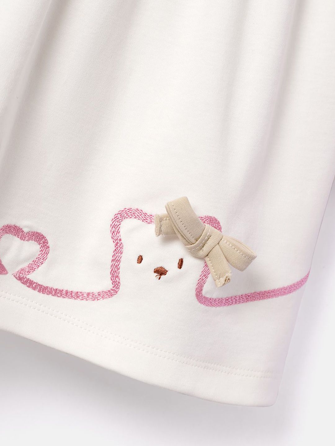 Nauti Nati Girls Polka Dot Cotton  Peter Pan Collar A-Line Dress