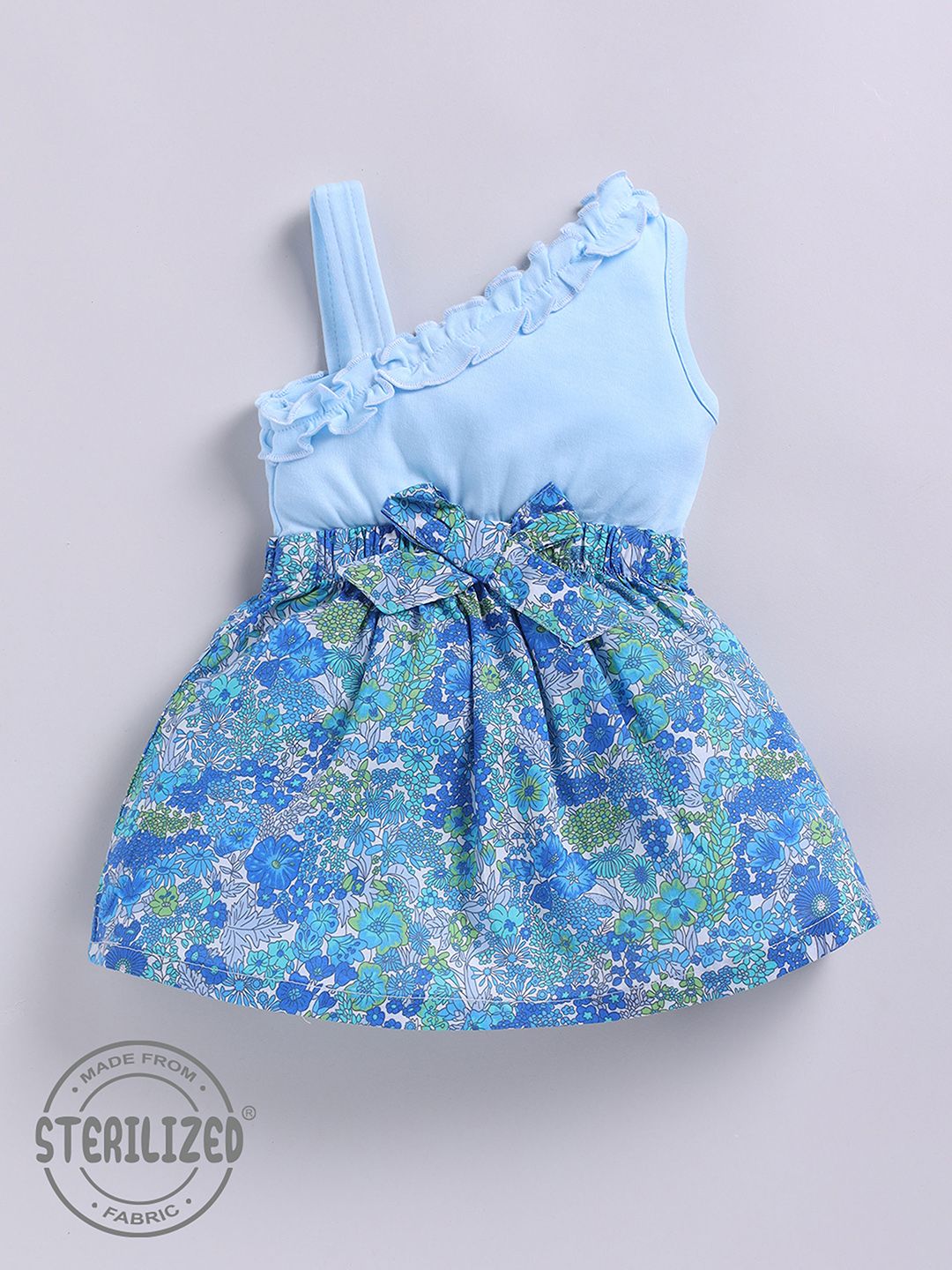 Moms Love Infant Girls Floral Print Fit & Flare Pure Cotton Dress