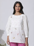 W Floral Print Cotton Top