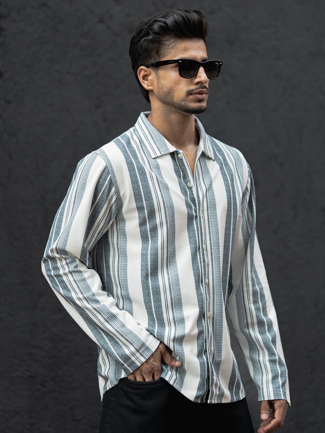 Powerlook Men Multi Stripes Opaque Striped Casual Shirt