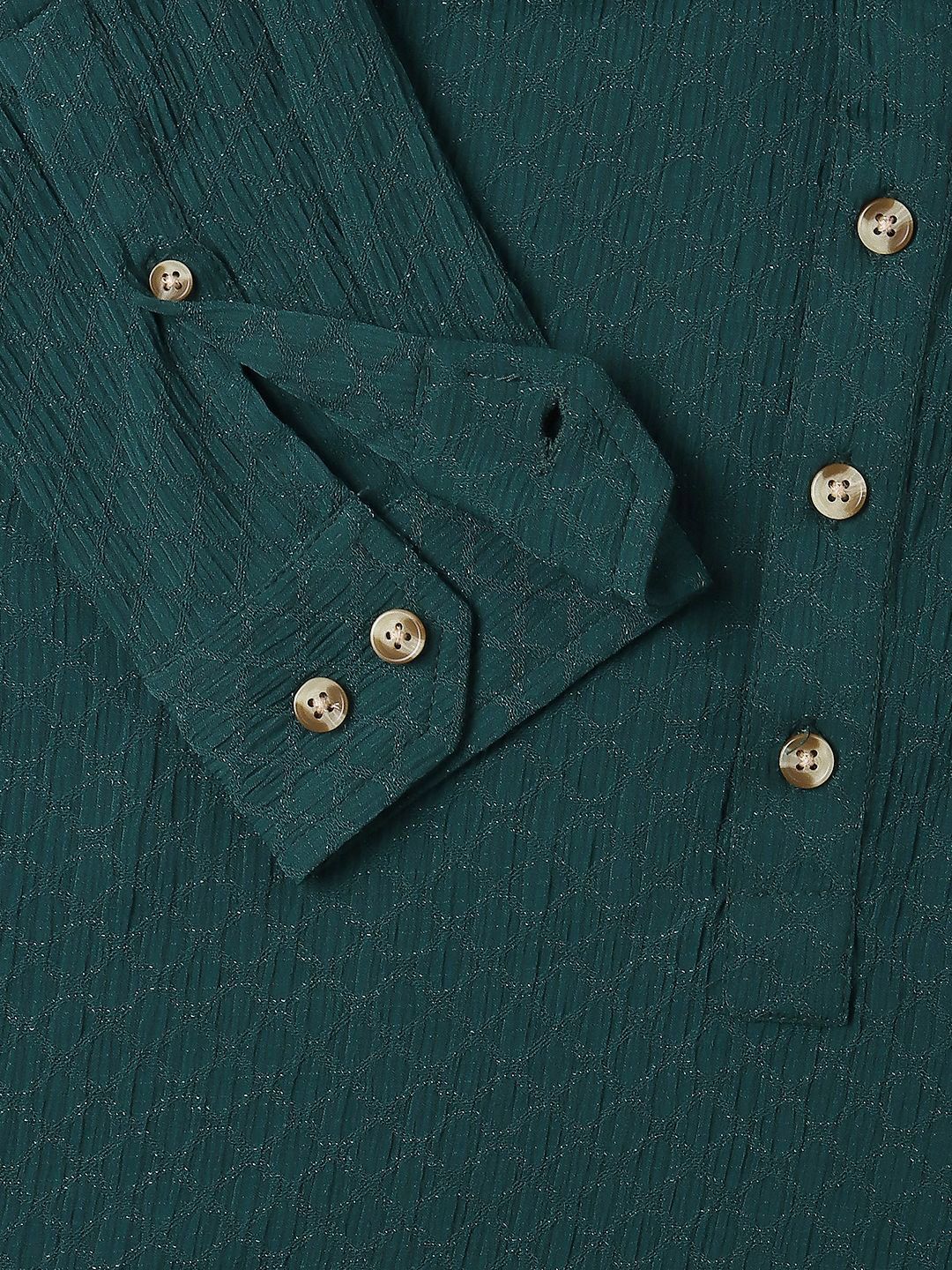 VASTRADO Self Design Mandarin Collar Straight Short Kurta