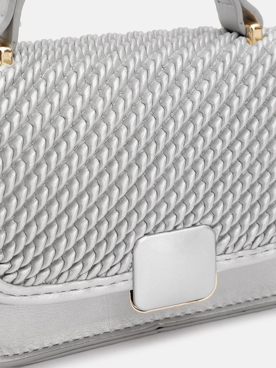 DressBerry Textured Structured Satchel