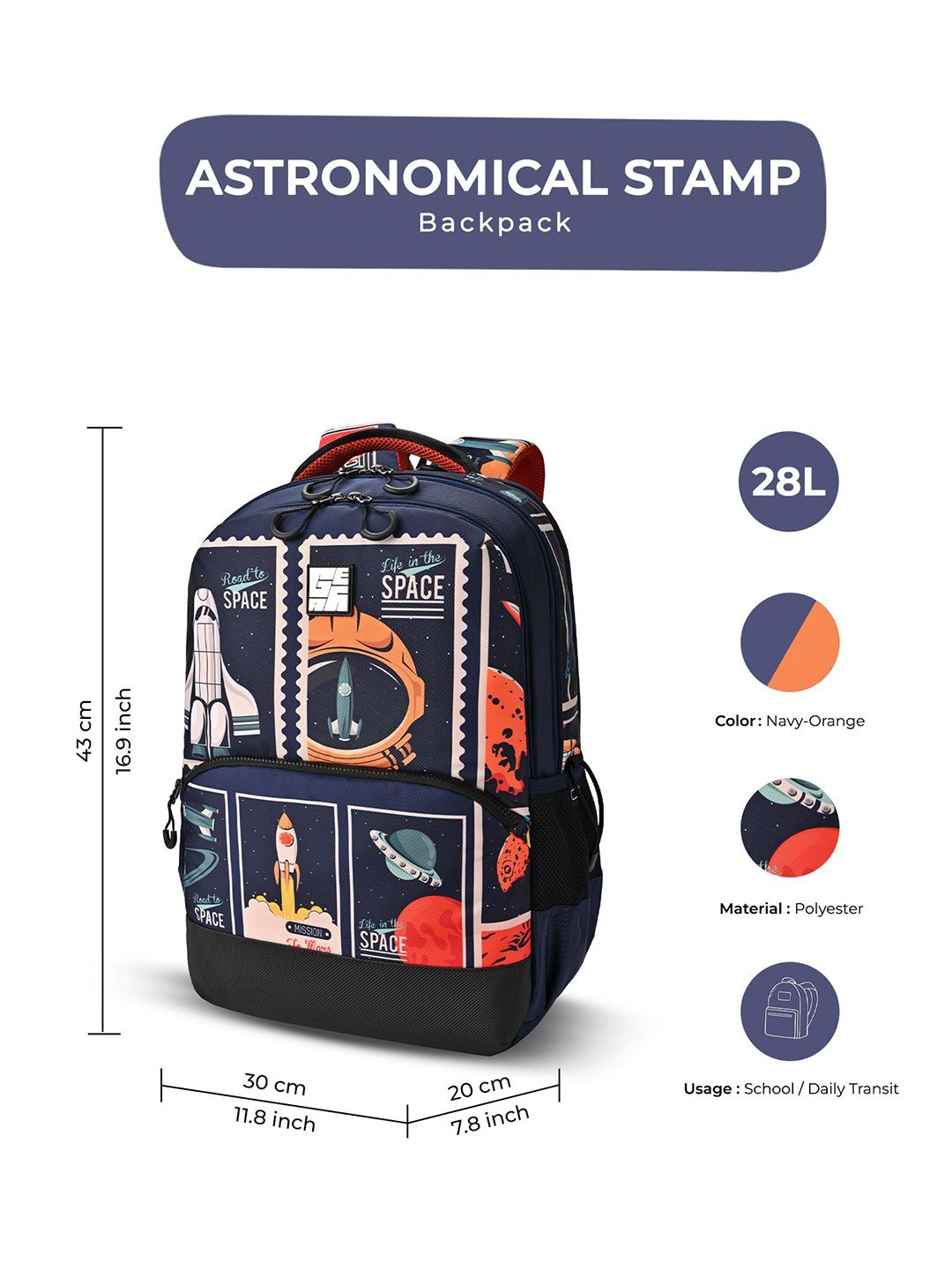 Gear Unisex Colourblocked Backpack