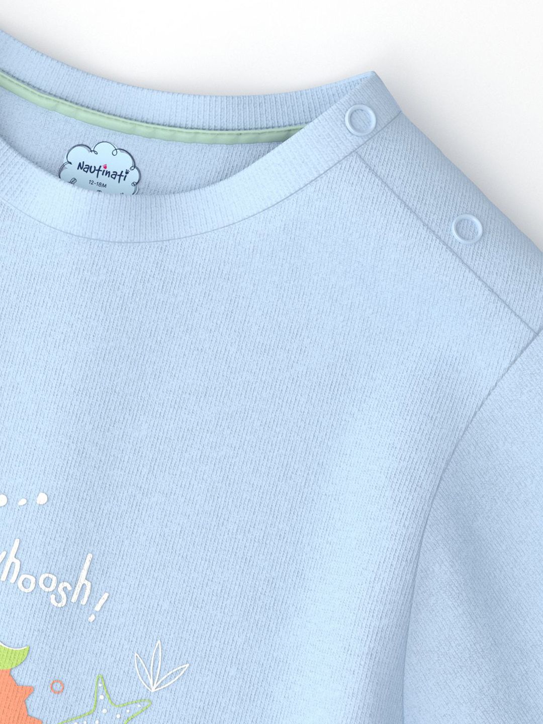 Nauti Nati Infants Boys Pack of 2 Graphic Printed Cotton T-shirts