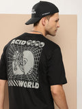 Difference of Opinion Men Printed Pure Cotton Oversized T-shirt