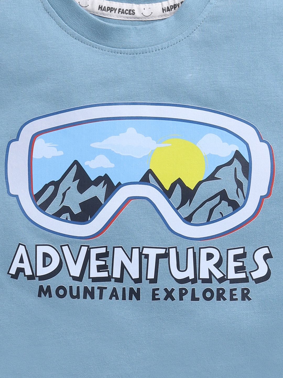 Happy Faces Kids Boys Graphic Printed Pure Cotton T-Shirt