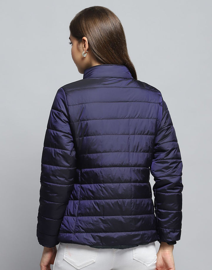 Monte Carlo Women Spread Collar Solid Casual Lightweight Puffer Jacket