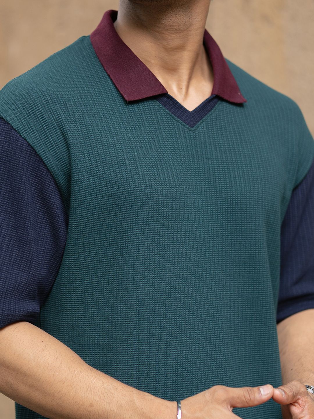 T-shirt kolar Powerlook Men Reka bentuk Polo