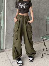 DressBerry Women Relaxed Straight Leg Loose Fit High-Rise Trousers