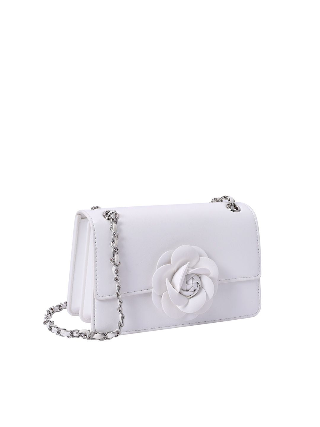 Lino Perros Shoulder Bag with Floral Detail
