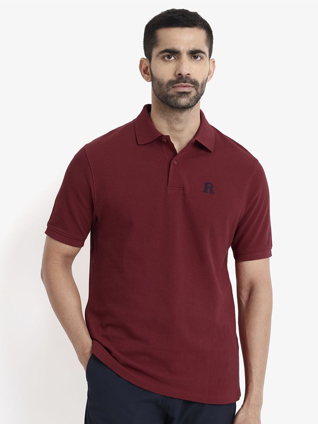 RARE RABBIT Men Polo Collar T-shirt