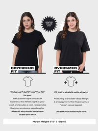 Bewakoof Official Harry Potter Merchandise Women's Printed Oversized Acid Wash T-Shirt