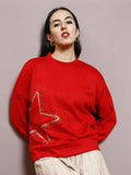 Athena Women Embellished Sequined Sweatshirt
