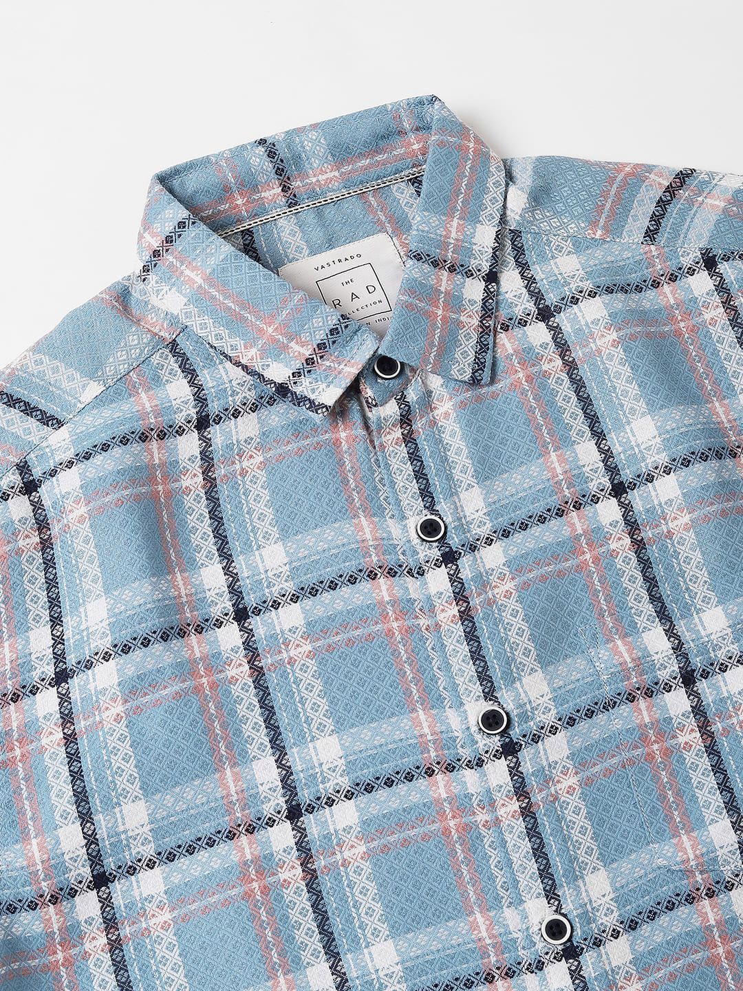 VASTRADO Men Classic Slim Fit Checked Casual Shirt