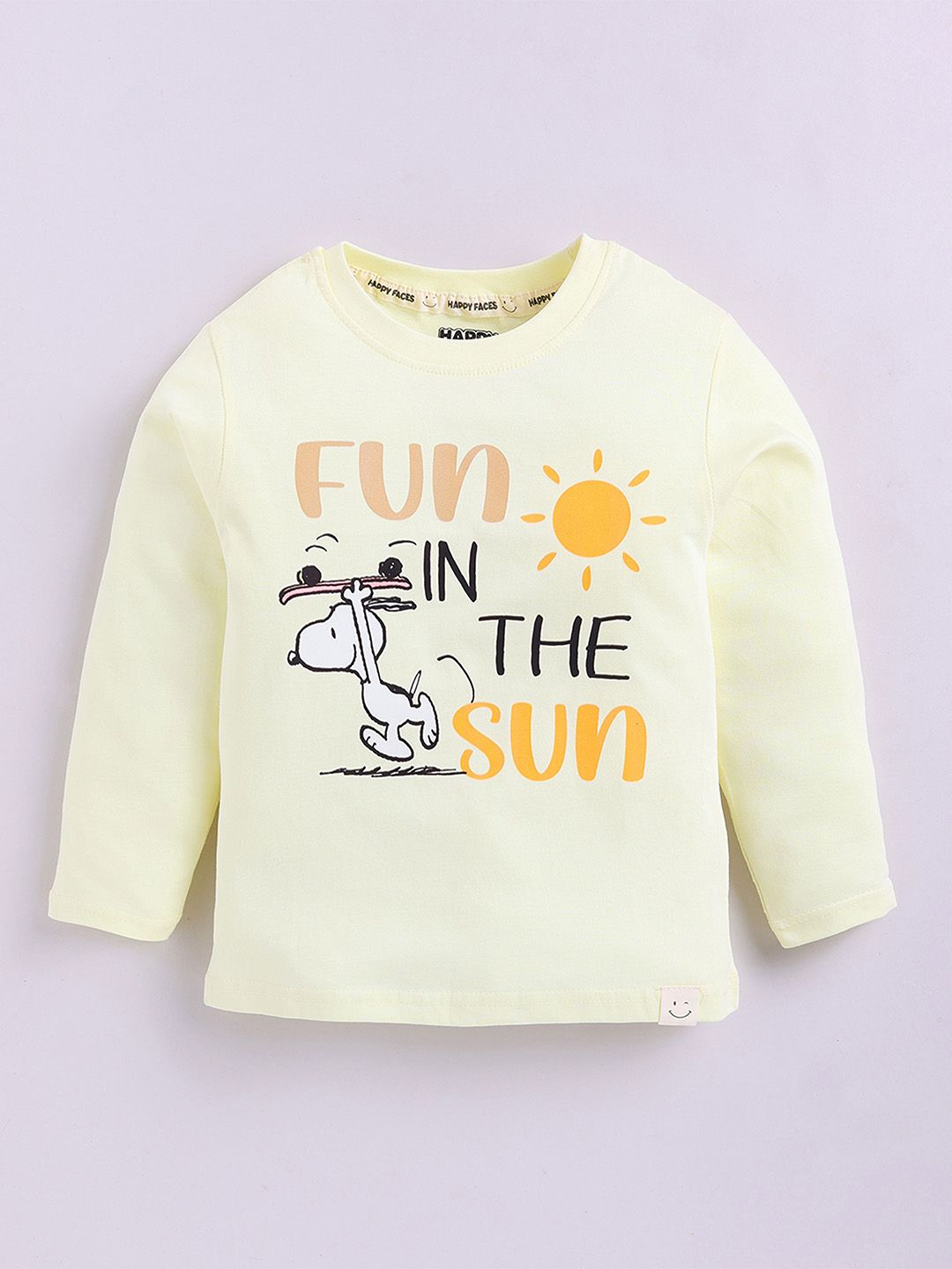 Happy Faces Kids Girls Snoopy Printed Pure Cotton T-Shirt