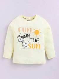 Happy Faces Kids Girls Snoopy Printed Pure Cotton T-Shirt