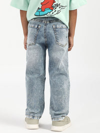 Nauti Nati Boys Textured Cotton Regular Fit Mid-Rise Stretchable Jeans