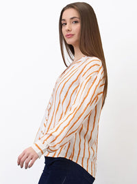 SPYKAR Women Spread Collar Vertical Striped Casual Shirt