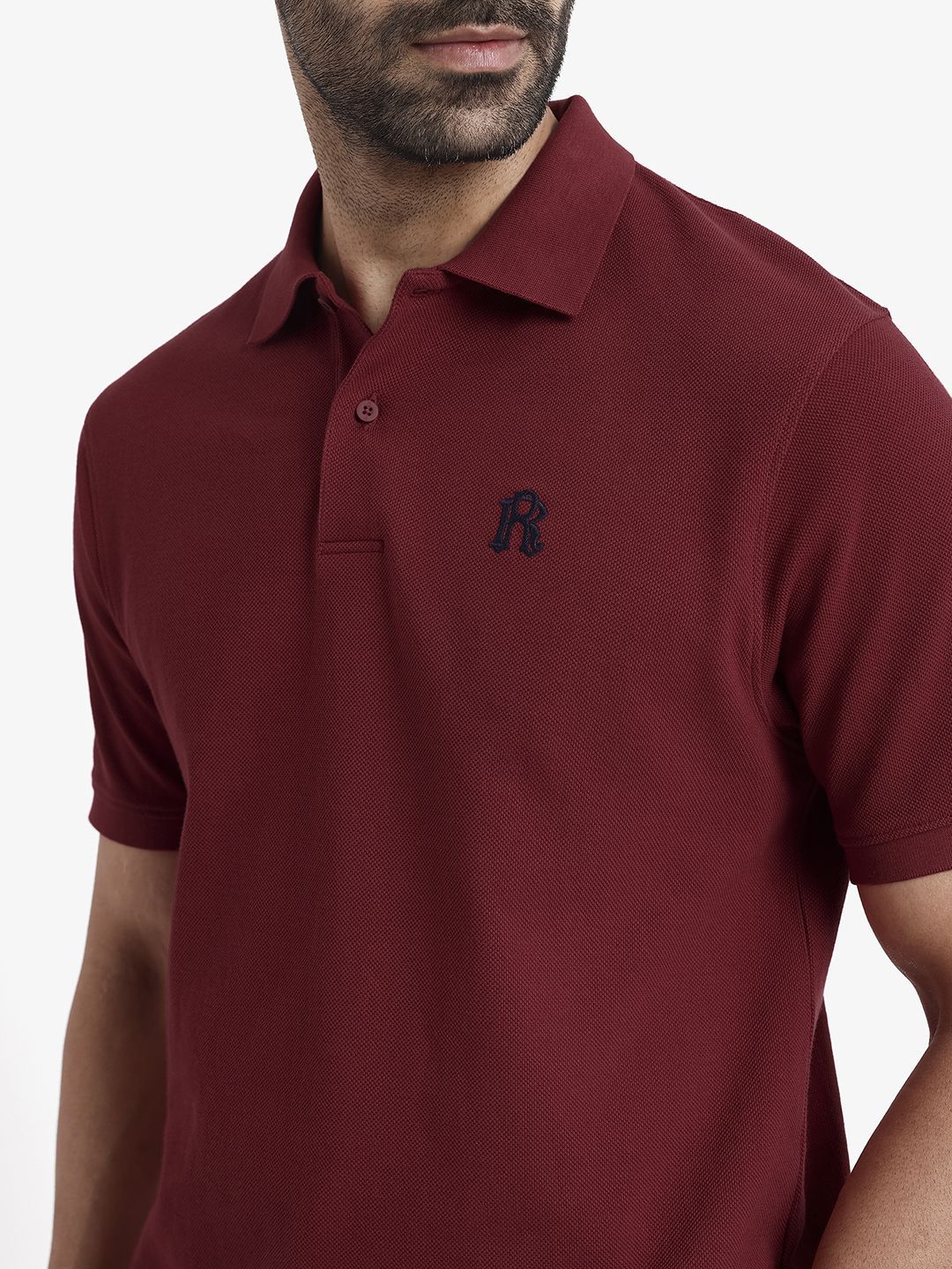 RARE RABBIT Men Polo Collar T-shirt