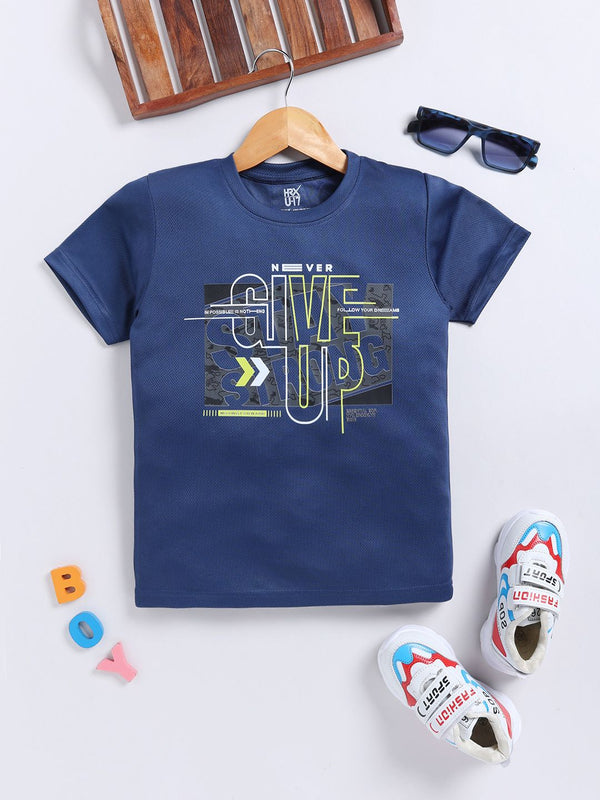 HRX by Hrithik Roshan Boys Typography Printed T-shirt