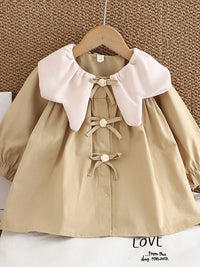YK Girls Peter Pan Collar A-Line Dress