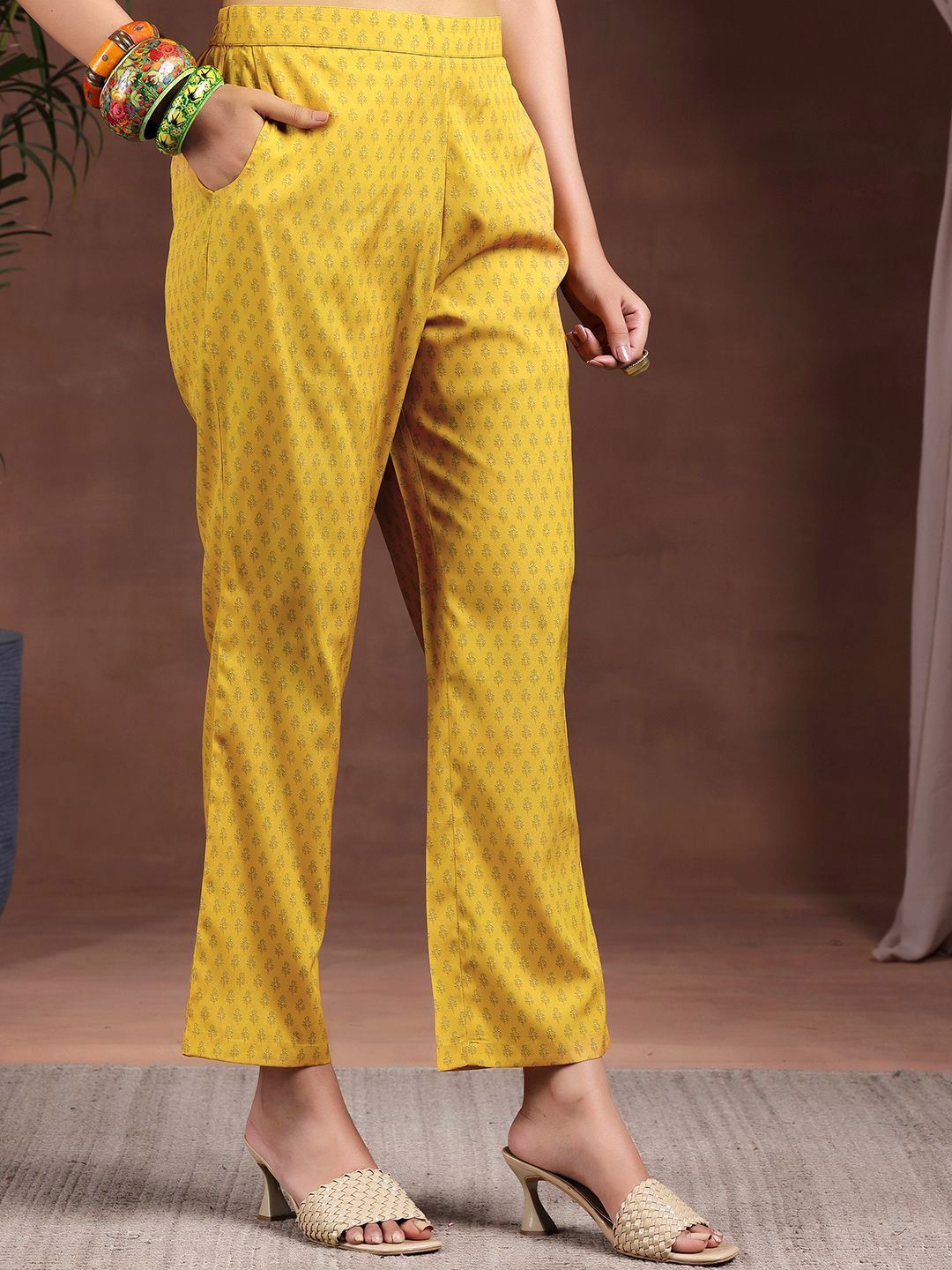 Libas Floral Printed Straight Kurta with Palazzos