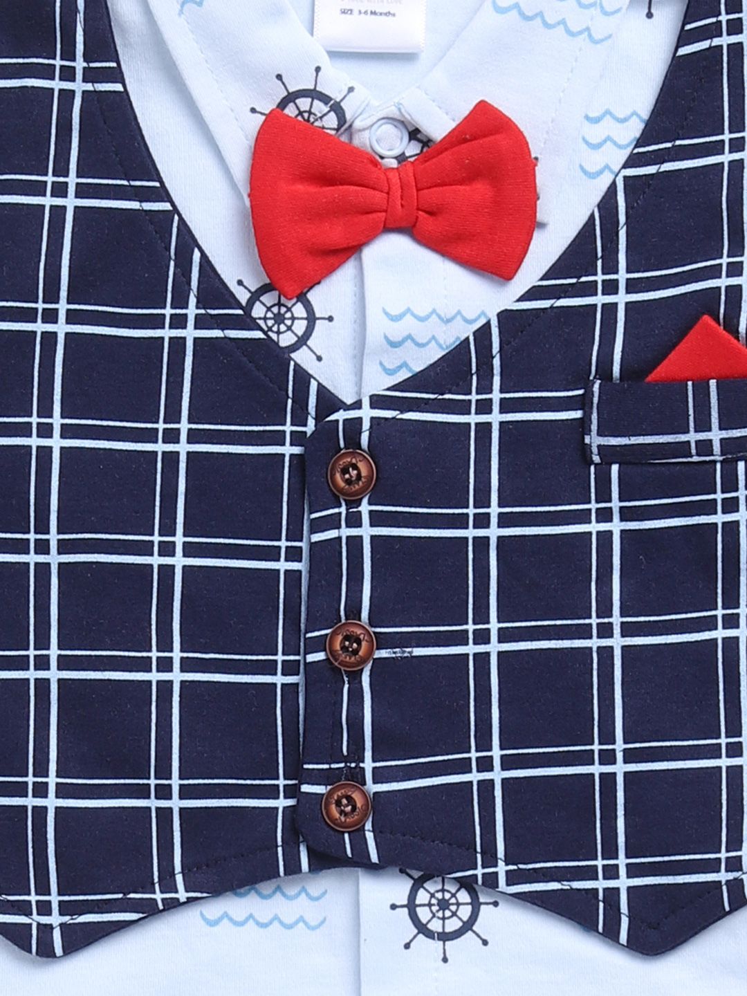 Moms Love Infants Boys Checked Shirt with Trousers