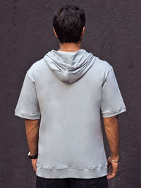 Powerlook Men Solid Hood Cotton Oversized T-Shirt