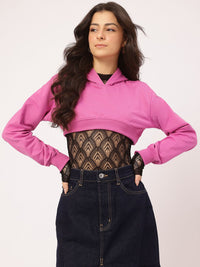 DressBerry Hooded Crop Sweatshirt