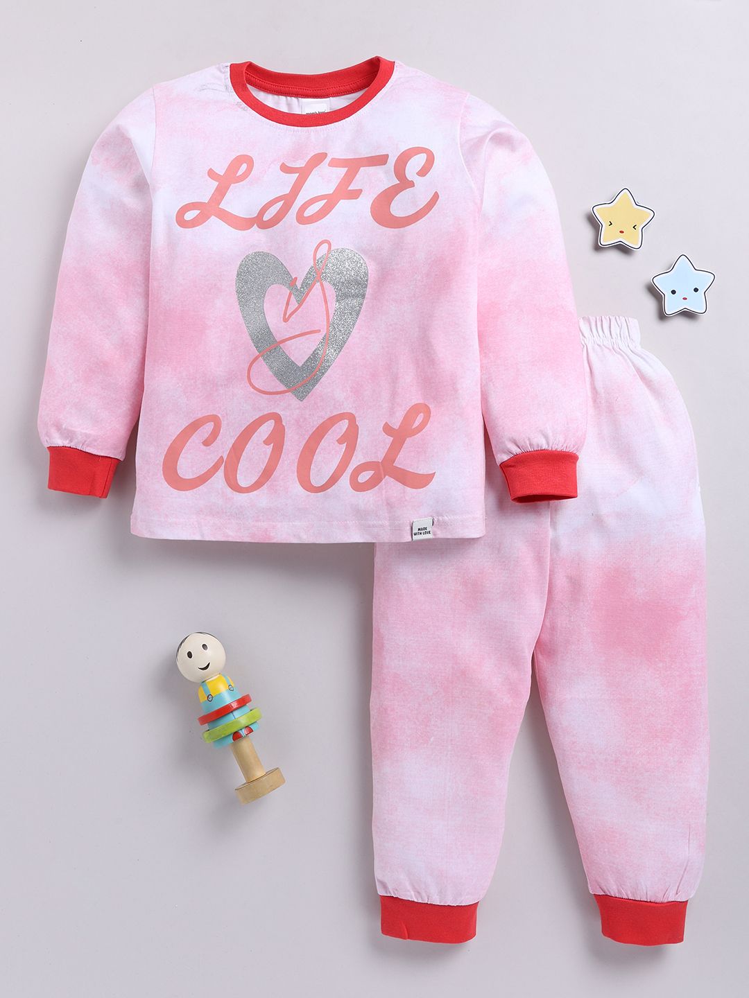 Moms Love Girls Printed Sweatshirt With Joggers