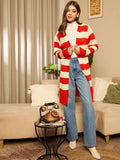 Berrylush Women Striped Longline Cardigan