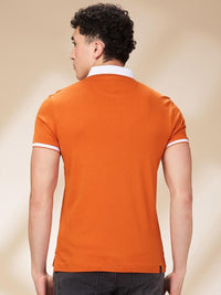 Being Human Men Solid Polo Collar Cotton Slim Fit T-shirt