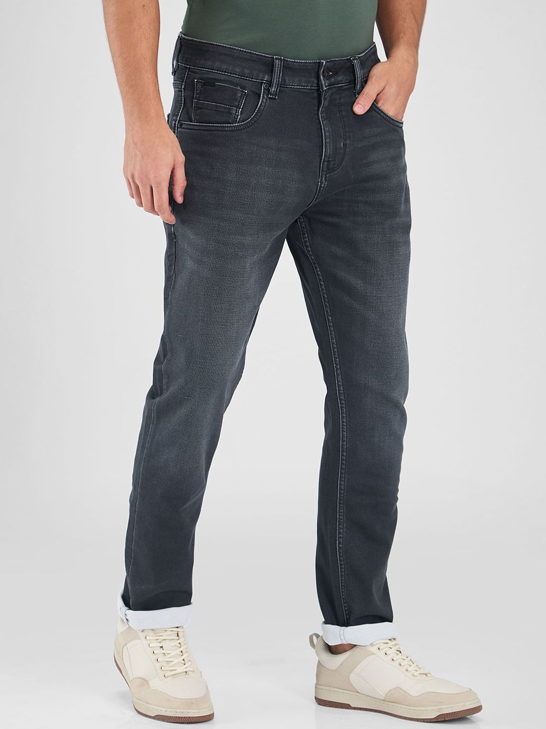 SPYKAR Men Skinny Fit Low-Rise Light Fade Stretchable Jeans