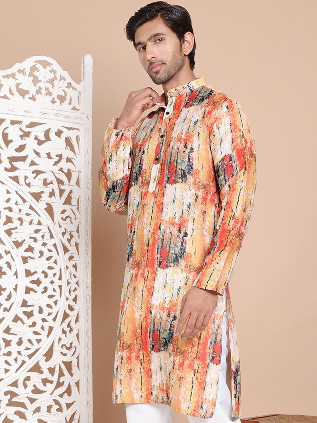 Jompers Men Printed Kurta