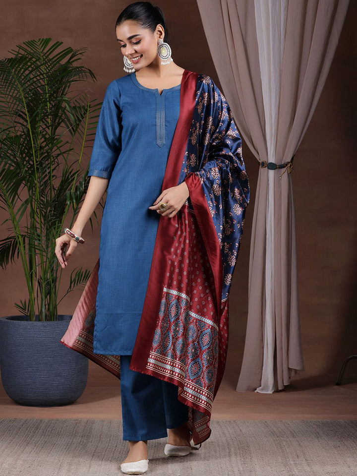 Libas Straight Kurta with Trousers & Dupatta
