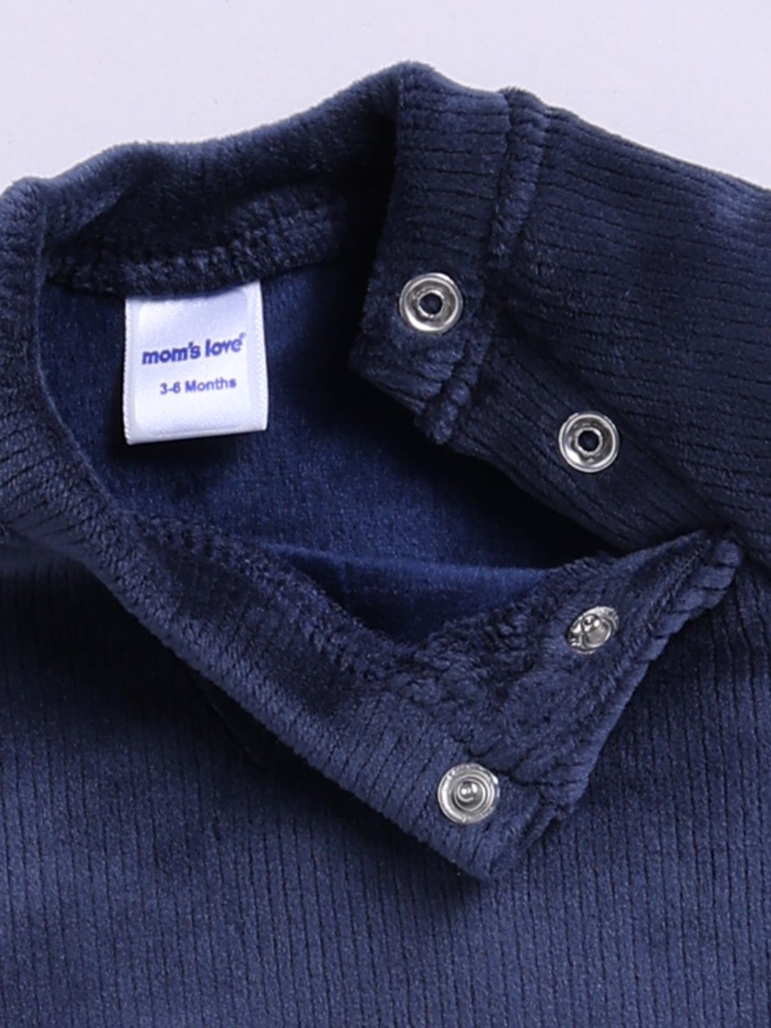 Moms Love Infant Boys Ribbed Velvet-Finish Pure Cotton Sweatshirt With Joggers