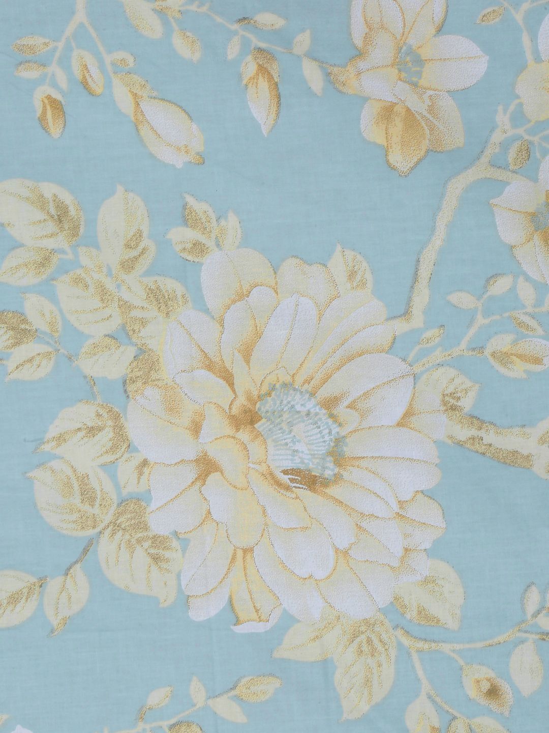 Myntra Elegant Homes Floral Printed 400 TC Cotton Super King Bedsheet With 2 Pillow Cover