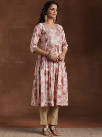 Libas Floral Printed Pleated Kurta